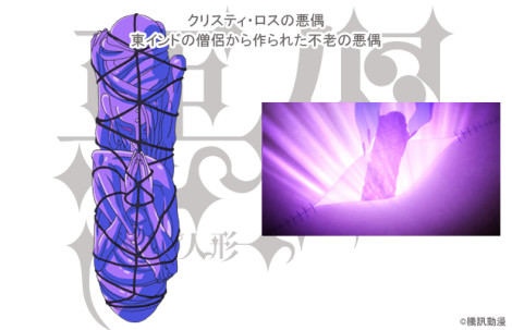 悪偶 -天才人形-　SP企画：設定大公開VOL.3「悪偶と喰偶の術」 クリスティ・ロスの悪偶　東インドの僧侶から作られた不老の悪偶